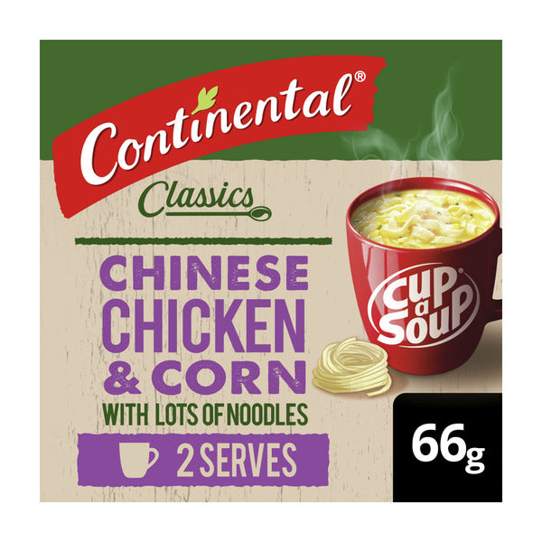 Continental Cup A Soup Chinese Chicken & Corn With Lots of Noodles Serves 2 | 66g