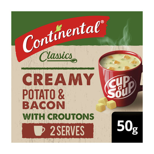 Continental Cup A Soup Creamy Potato & Bacon With Croutons Serves 2 | 50g