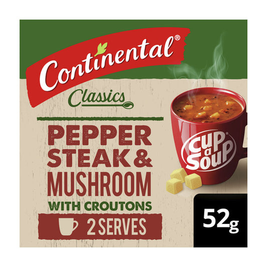 Continental Cup A Soup Pepper Steak & Mushroom With Croutons Serves 2 | 52g