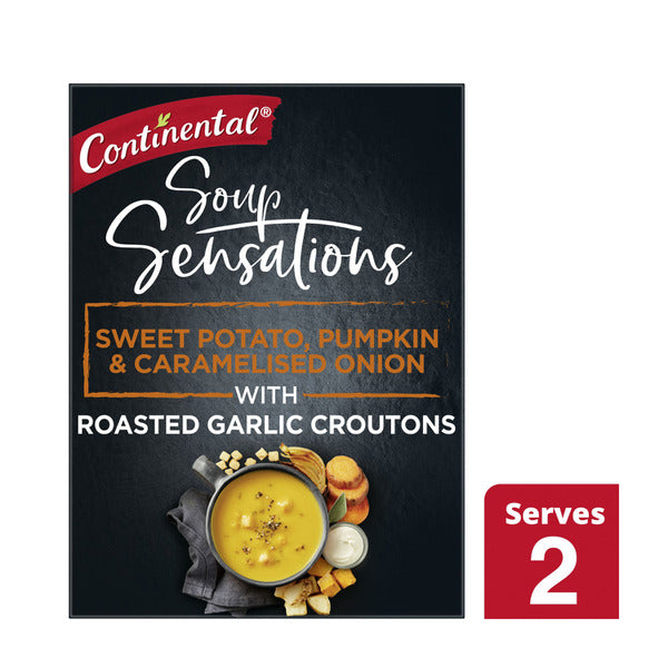 Continental Sensation Sweet Potato Pumpkin & Caramelised Onion Soup Serves 2 | 63g