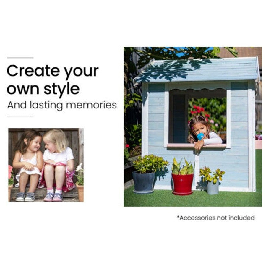 Cottage Style Wooden Childrens Playhouse