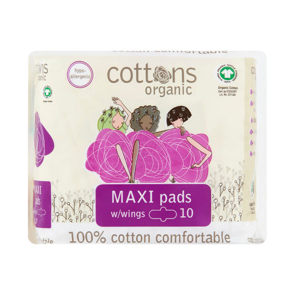 Cottons Organic Maxi Pads | 10 pack