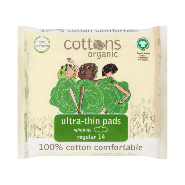 Cottons Organic Ultra Thin Pads Regular | 14 pack