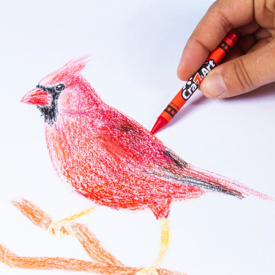 Cra-Z-Art Stationery Crayons with Sharpener & Bonus Marker 96 Piece