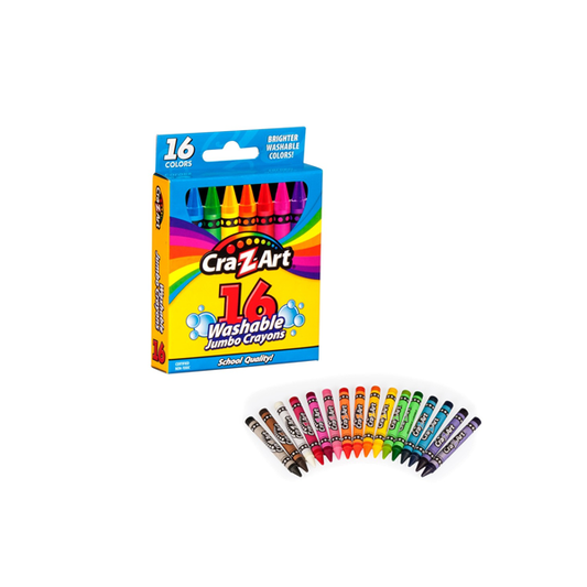 Cra-Z-Art Stationery Jumbo Washable Crayon 16 Pieces