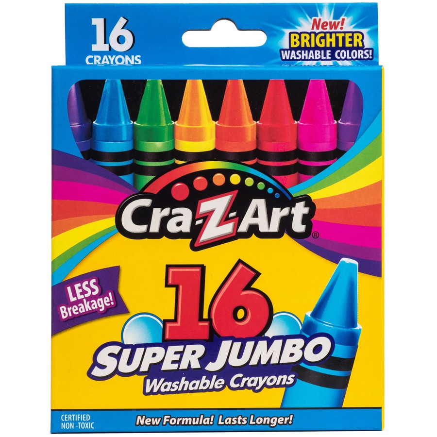 Cra-Z-Art Stationery Super Jumbo Washable Crayon 16 Pieces