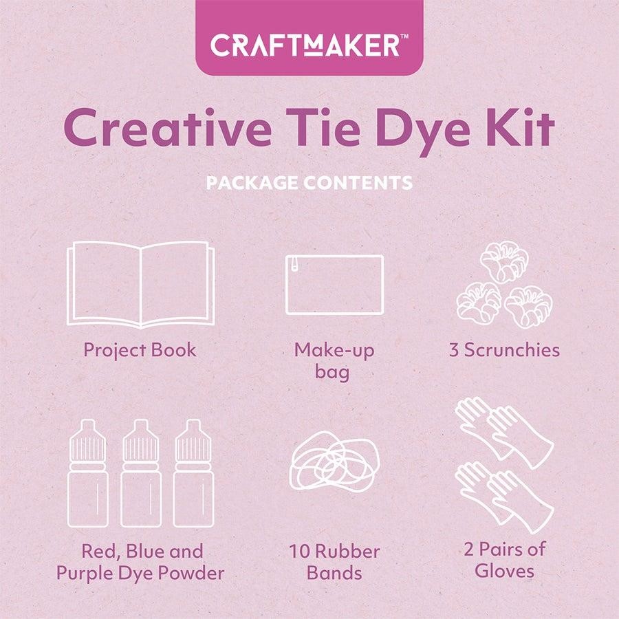 Craft Maker Creative Tie Dye Kit Deluxe Art/Craft Set DIY Hobby Project