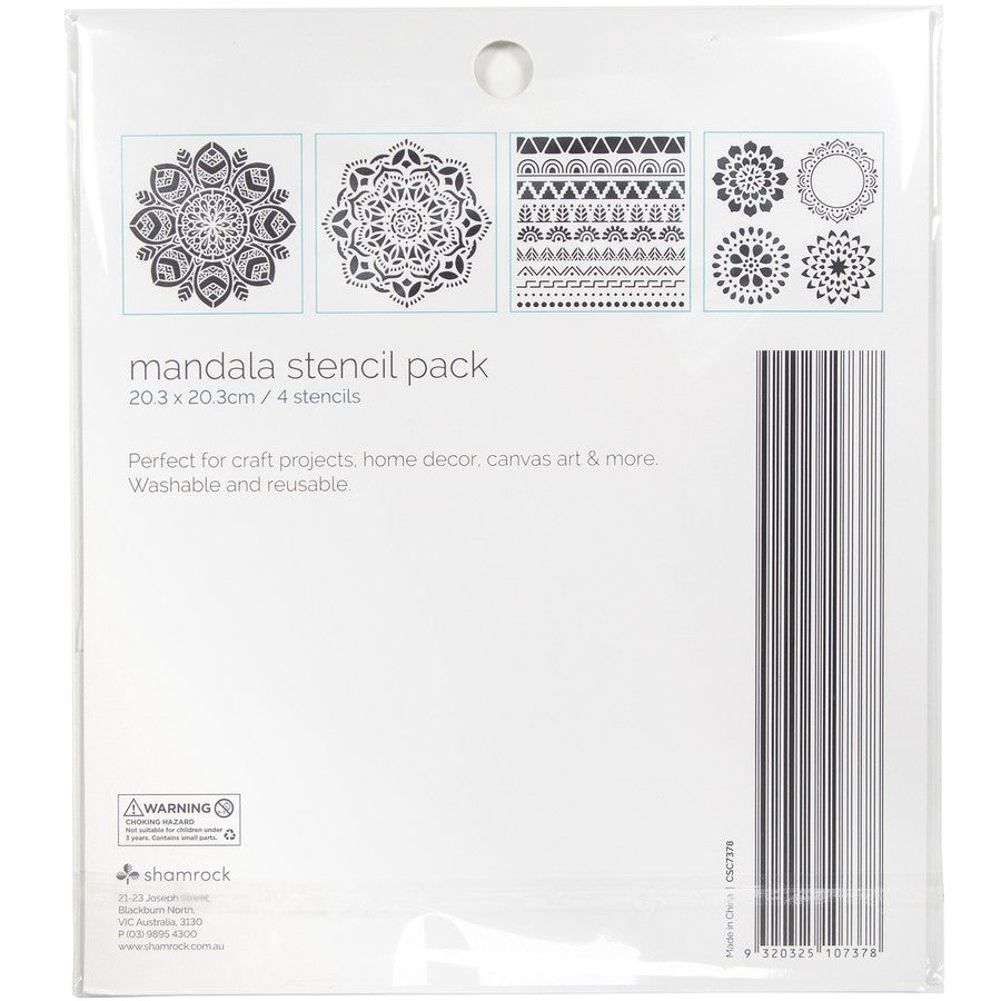 Craftsmart Mandala Stencil 4 Pack