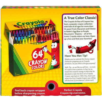 Crayola Crayon Box with Sharpener 64 Pack