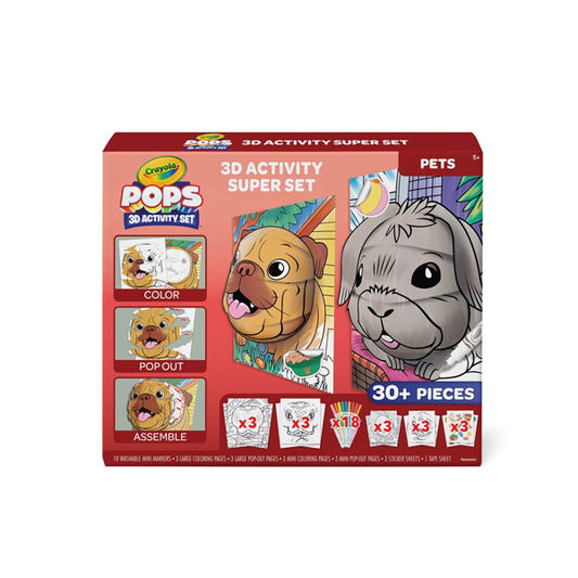 Crayola POPs 3D Activity Kit - Pets