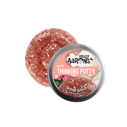 Crazy Aaron's 2 inch Star Effects Mini Thinking Putty Rose Gold