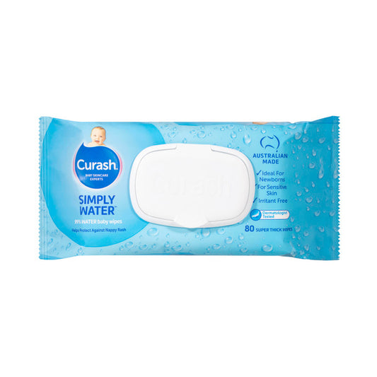 Curash Simply Water Baby Wipes | 80 pack