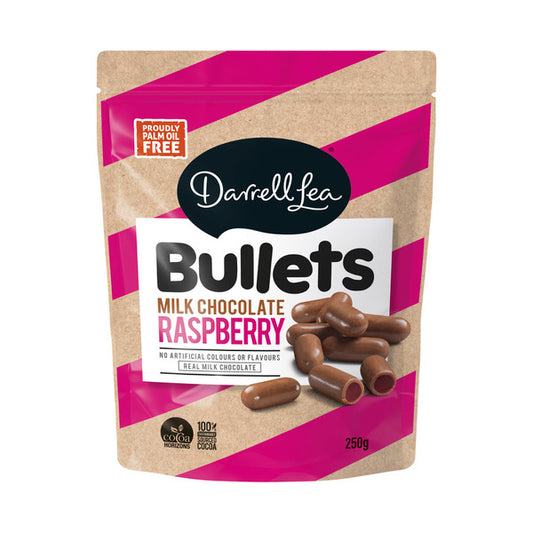 Darrell Lea Milk Chocolate Raspberry Bullets | 226g