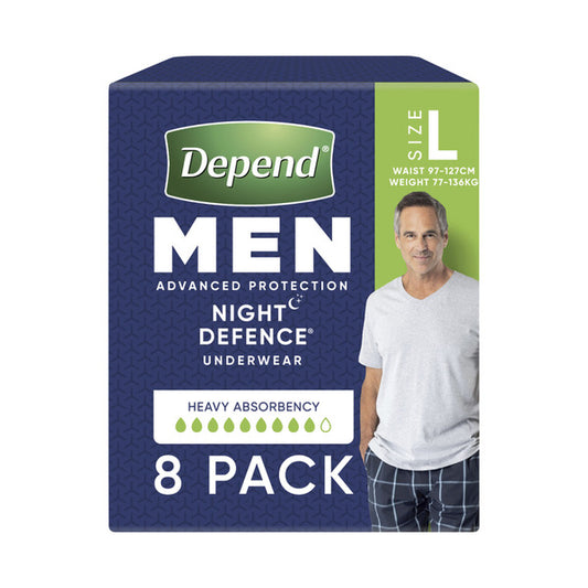 Depend Real Fit Night Defence Incontinence Underwear Men Large  3 each