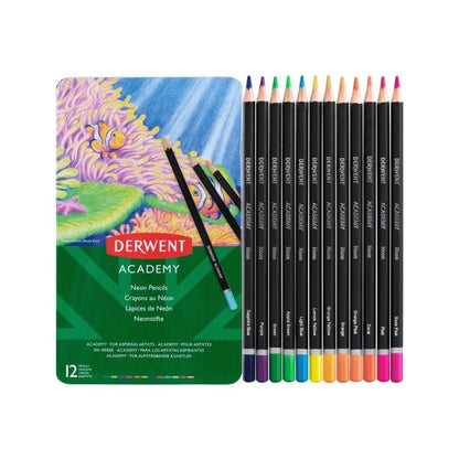 Derwent Academy Neon Pencils 12 Pack