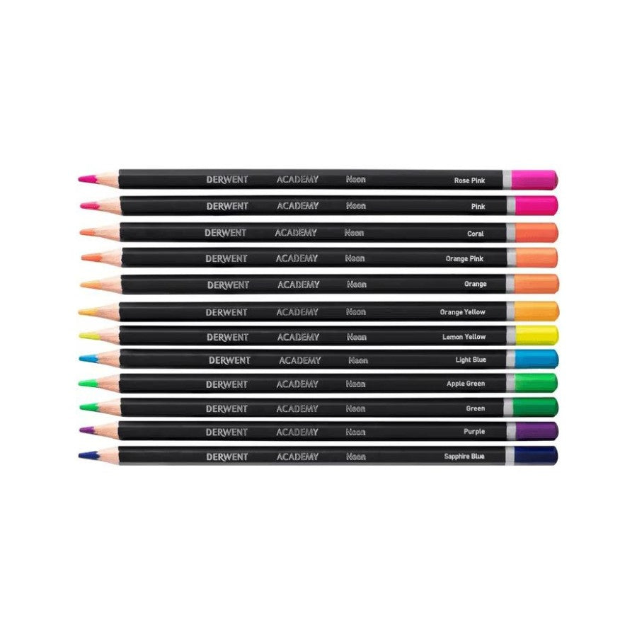 Derwent Academy Neon Pencils 12 Pack