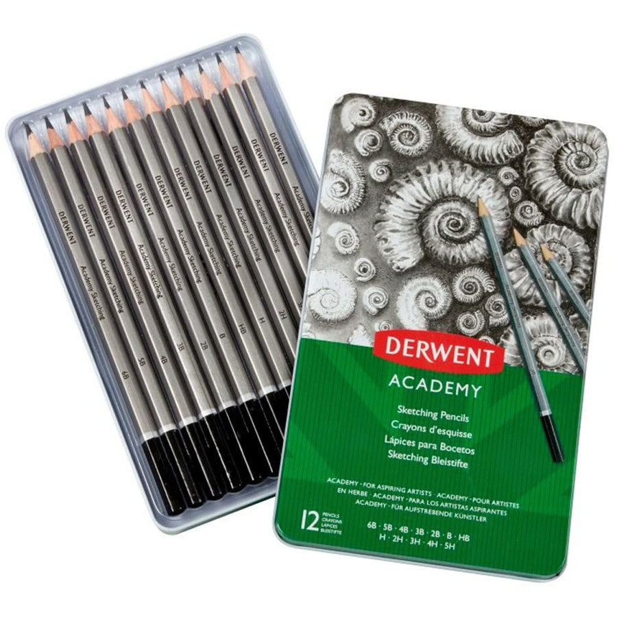 Derwent Academy Sketching Pencils 12 Pack