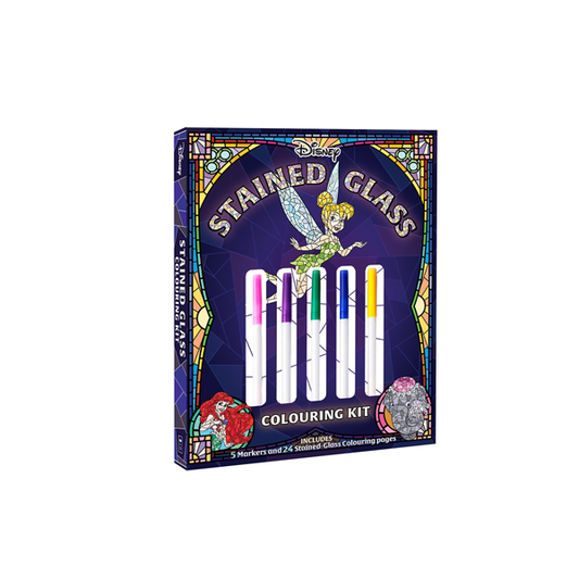 Disney: Stained Glass Adult Colouring Kit