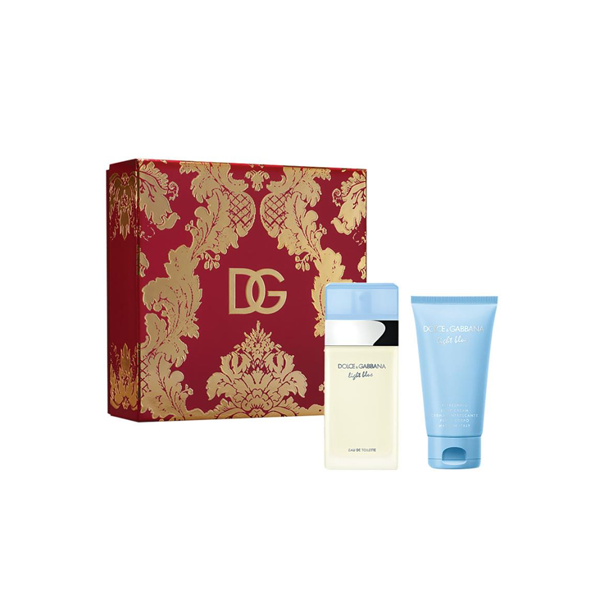 Dolce & Gabbana For Women Light Blue Eau De Toilette 100ml & Body Cream 2 Piece Set