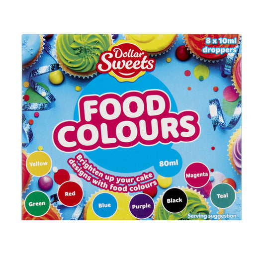 Dollar Sweets Artificial Food Colours 8 pack | 80mL