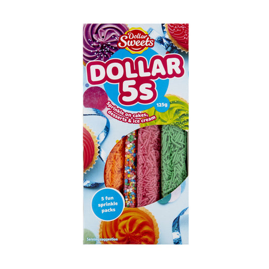 Dollar Sweets Sprinkles 5 In 1 Pack | 125g