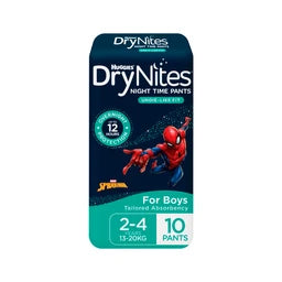 DryNites Night Time Pants for Boys 2-4 Years (13-20kg) | 10 pack