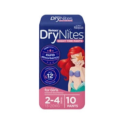 DryNites Night Time Pants for Girls 2-4 Years (13-20kg) | 10 pack