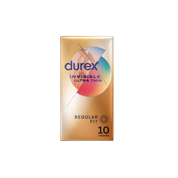 Durex Invisible Ultra Thin Regular Fit Condoms 10 Pack