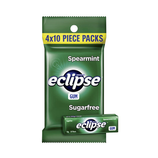 Eclipse Spearmint Chewing Gum Sugar Free 4x14g | 56g