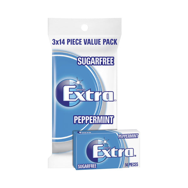 Extra Peppermint Sugar Free Chewing Gum 3x27g | 81g