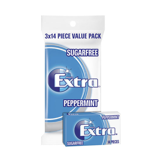 Extra Peppermint Sugar Free Chewing Gum 3x27g | 81g