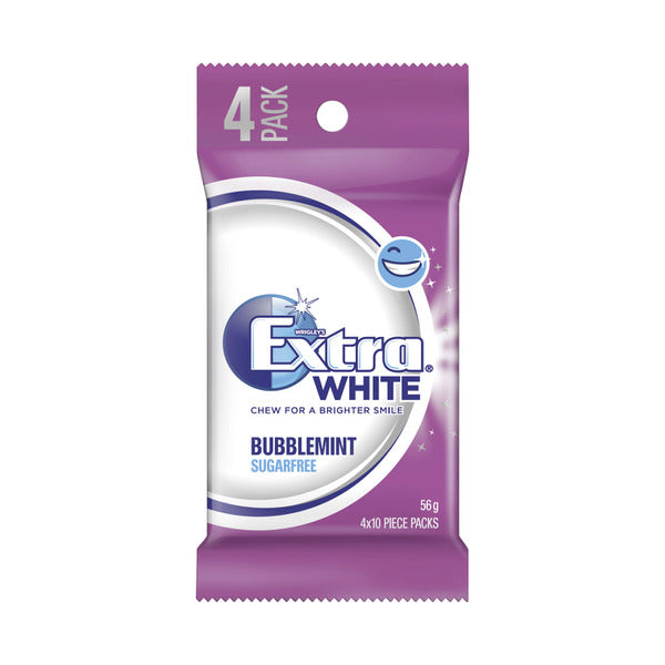 Extra White Bubblemint SugarFree Chewing Gum 4x14g | 56g