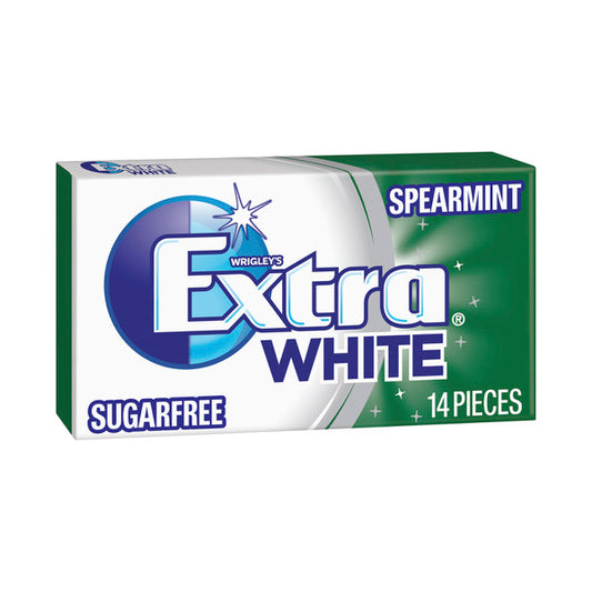 Extra White Spearmint Sugar Free Envelope Chewing Gum | 27g