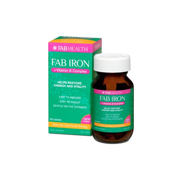 Fab Iron + Vitamin B Complex 60 Tablets