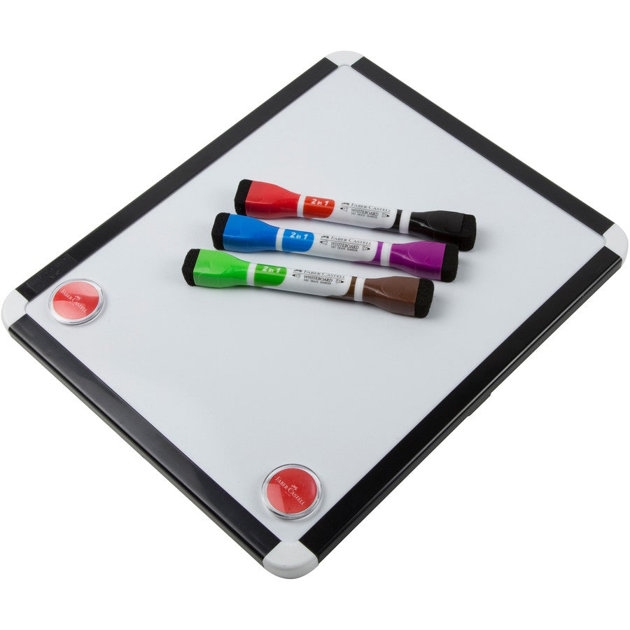 Faber-Castell Bi-Colour Magnetic Whiteboard Set