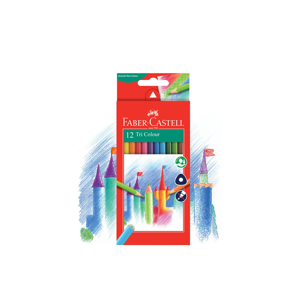 Faber-Castell Tri Colour Pencils 12 Pack