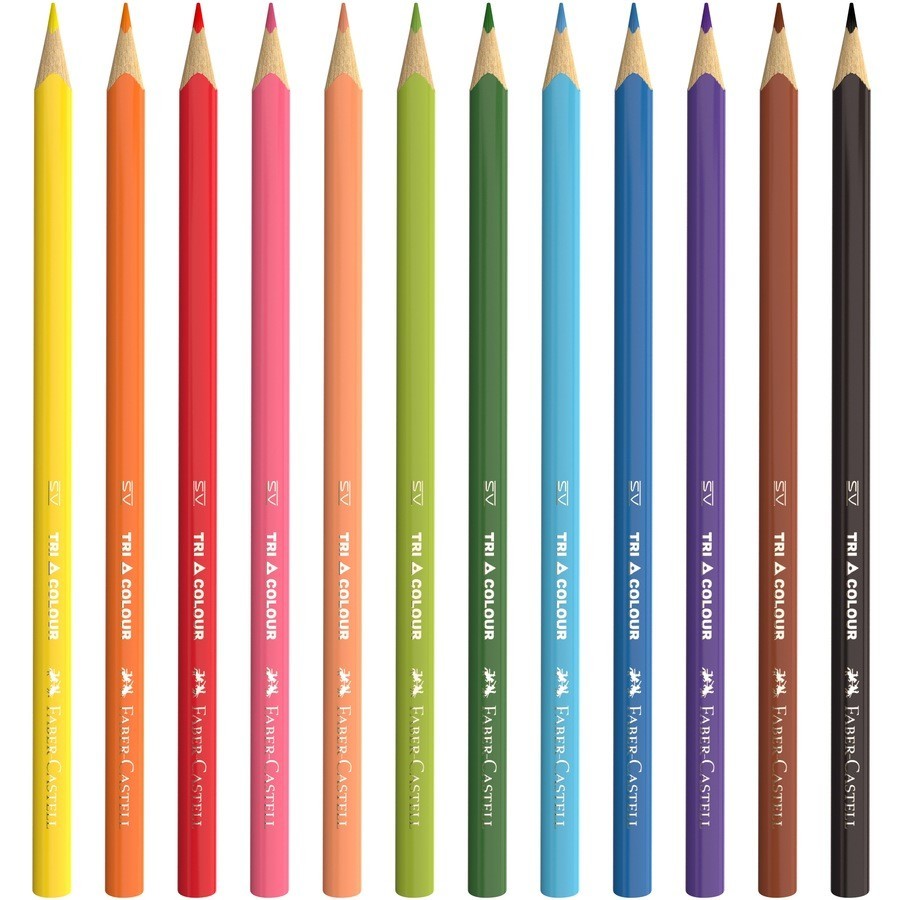 Faber-Castell Tri Colour Pencils 12 Pack