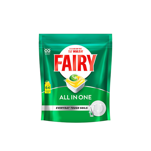 Fairy Original All in One Lemon Scented Automatic Dishwasher Tablets 64 pack