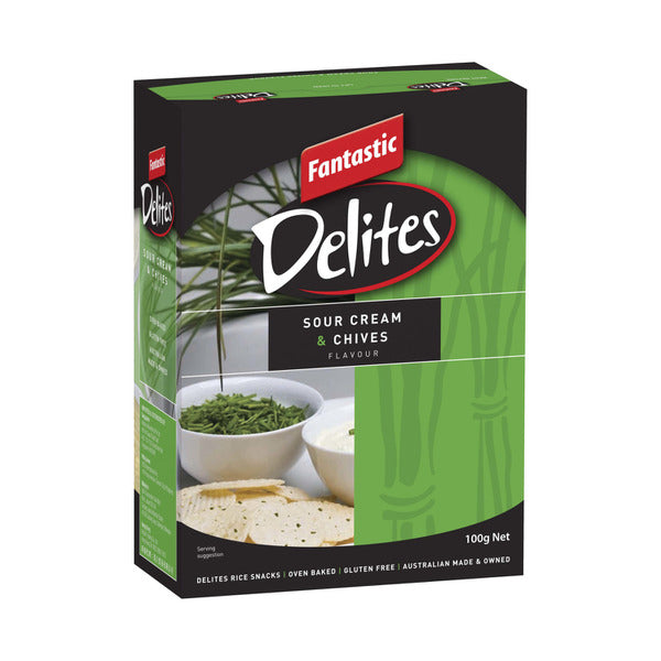 Fantastic Delites Rice Snacks Sour Cream & Chive | 100g