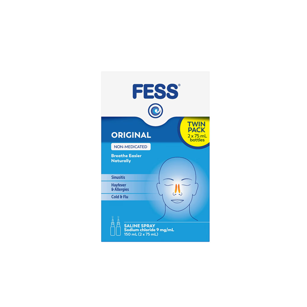 Fess Original Saline Nasal Spray 2 x 75ml