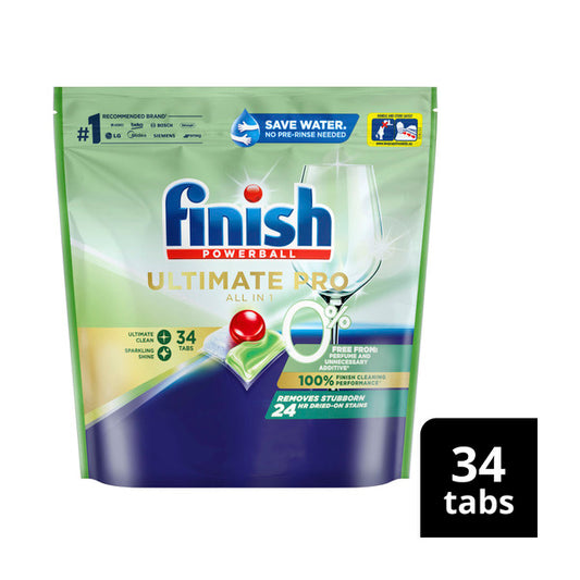 Finish 0% Ultimate Pro Dishwashing Tablets | 34 pack