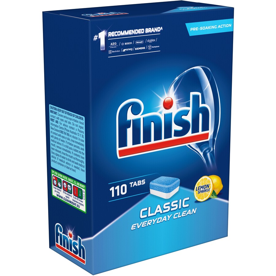 Finish Classic Lemon Sparkle Dishwashing Tablets 110 Pack