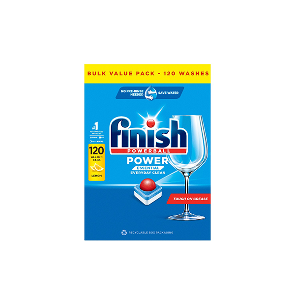 Finish Power Essential Dishwashing Tablets Lemon Sparkle 120 Pack