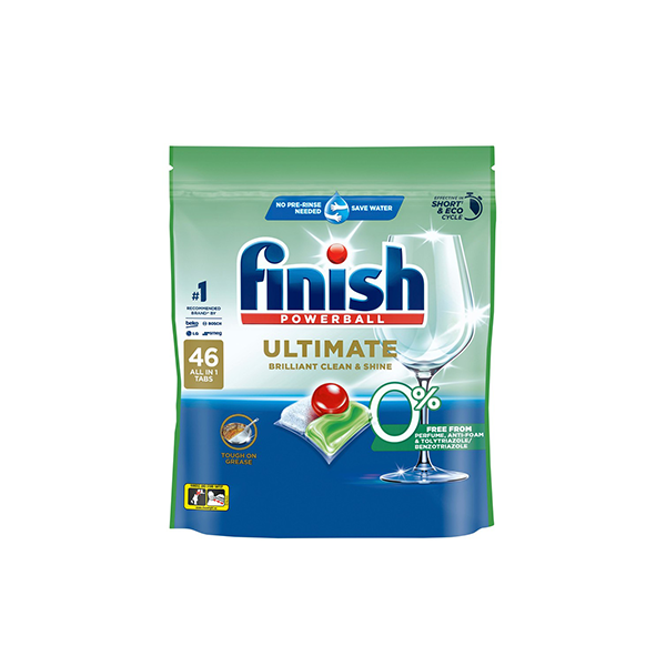 Finish Ultimate 0% Dishwashing Tablets Regular 46 Pack