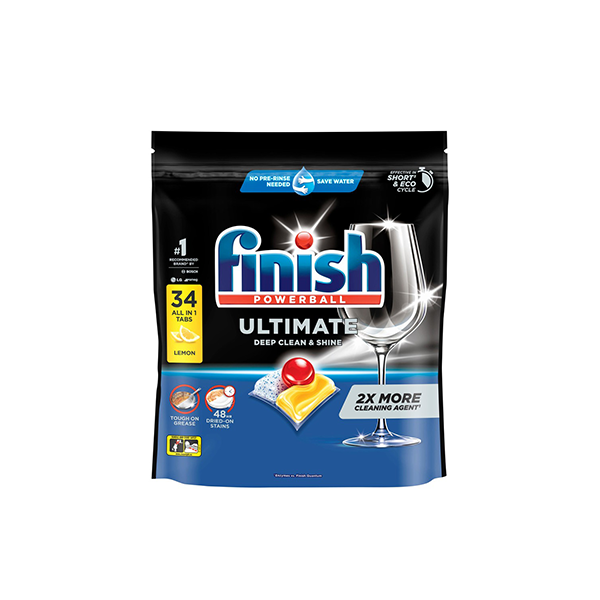 Finish Ultimate Dishwashing Tablets Lemon 34 Pack