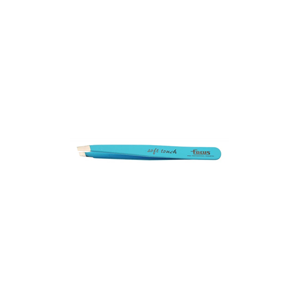 Focus Slanted Soft Touch Tweezer - Light Blue