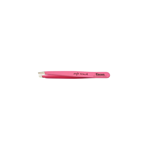 Focus Slanted Soft Touch Tweezer - Pink