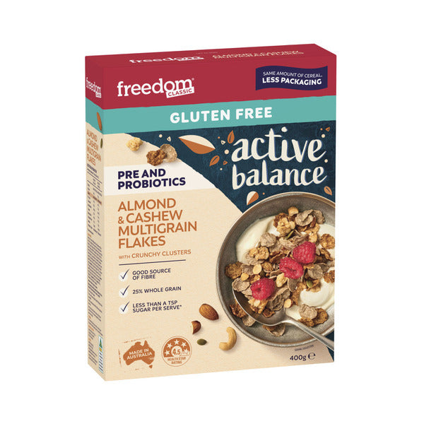 Freedom Classic Active Balance Almond & Cashew Multigrain Flakes Cereal | 400g