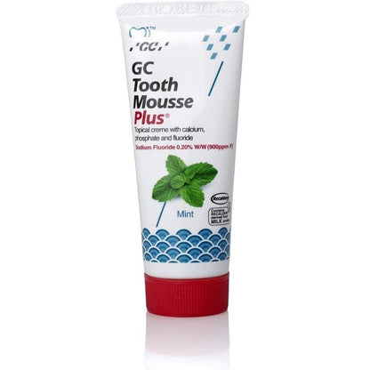 GC Tooth Mousse Plus Mint 40g Tube - 1 Tube - Recaldent Topical Creme Tooth Desensitiser