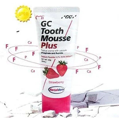 GC Tooth Mousse Plus Mint 40g Tube - 1 Tube - Recaldent Topical Creme Tooth Desensitiser